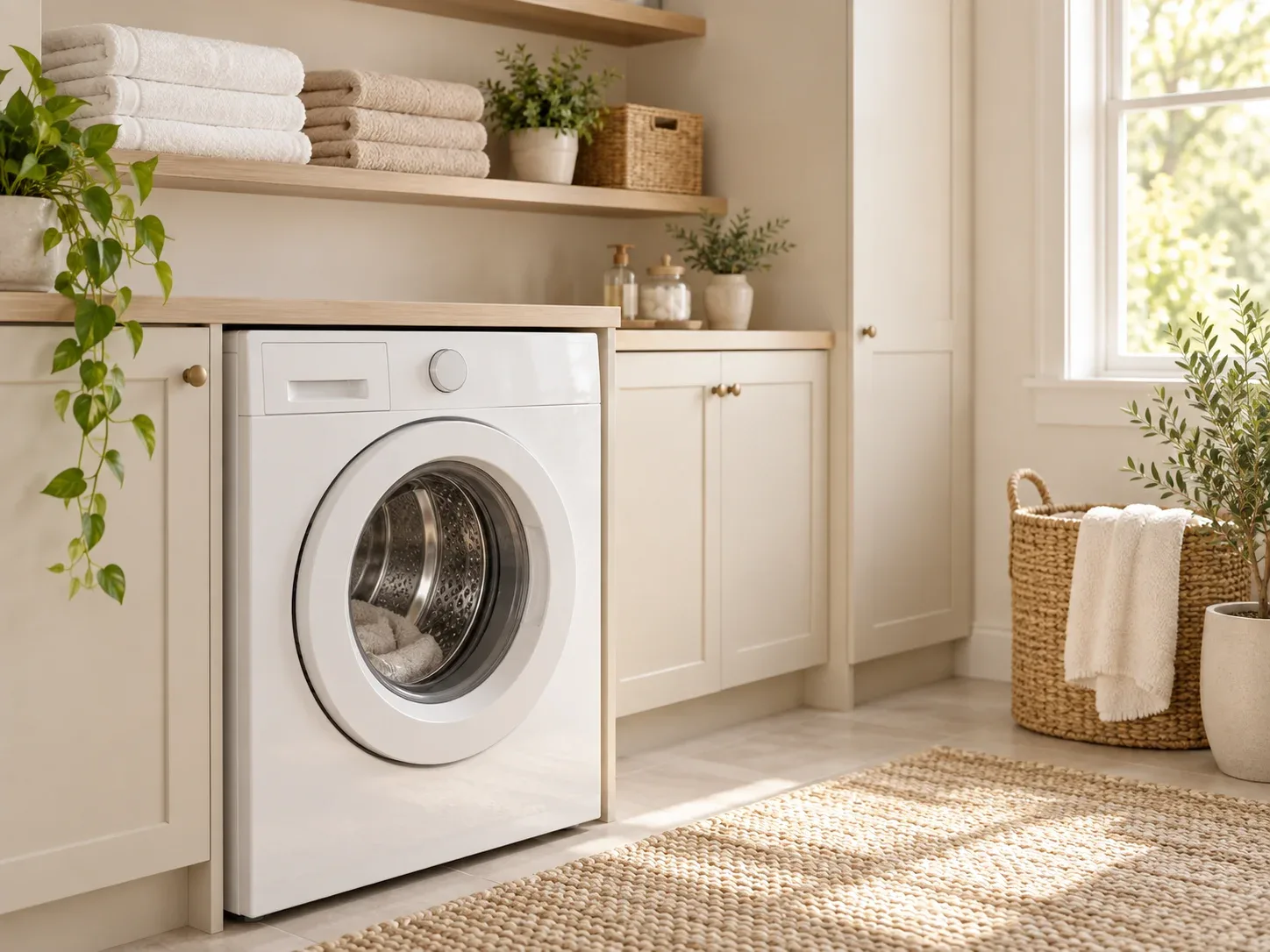 Washing machine repair in a Pflugerville, Texas laundry room