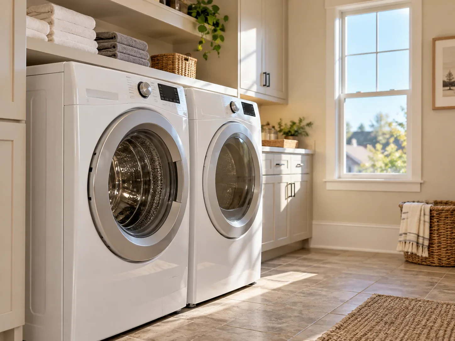 Dryer repair in a Pflugerville, Texas laundry room